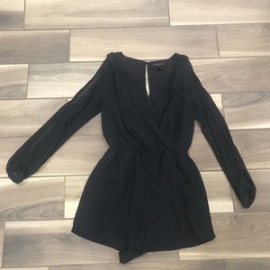Long sleeve black romper